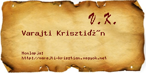 Varajti Krisztián névjegykártya